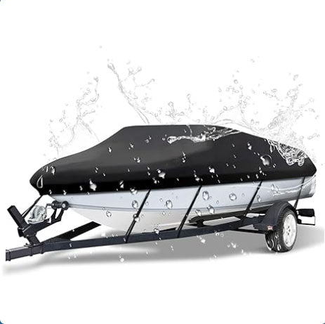 12-14ft Boat Cover Trailerable Marine Grade 600D Black - SportZone.co.nz