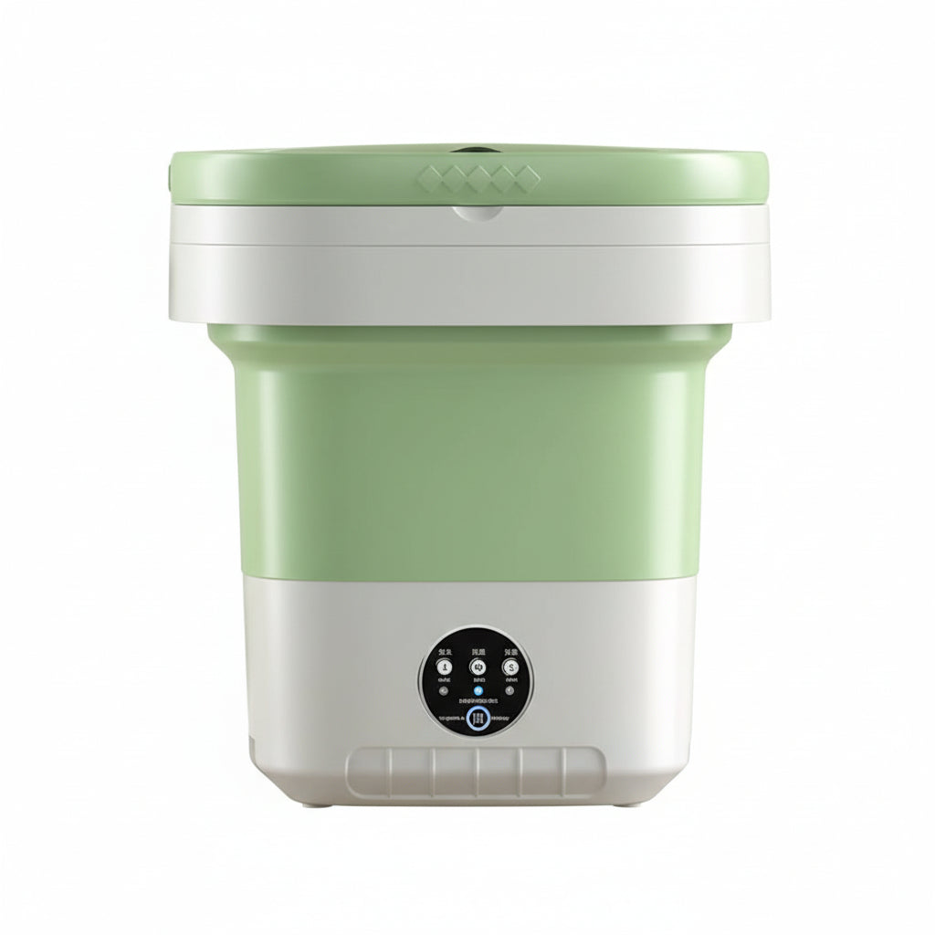 12L Portable Foldable Washing Machine – Mini Travel Washer Green - SportZone.co.nz