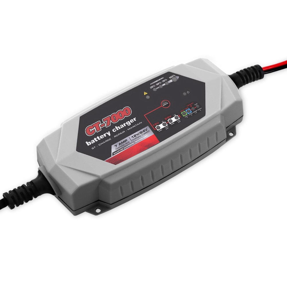 12V Automotive Car Battery Charger 24V 7Amp Vehicle Truck Chargers AGM - SportZone.co.nz