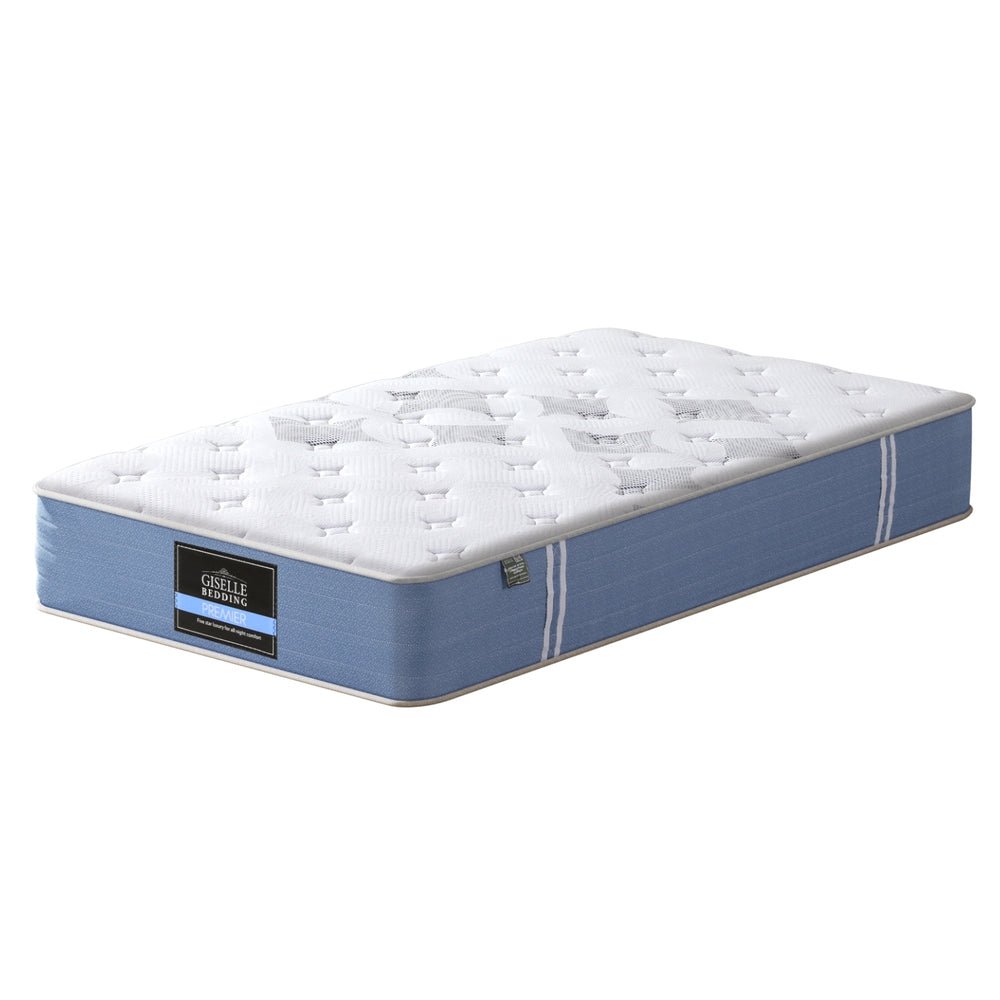 25cm Giselle Mattress Single Bed Pocket Spring Mattresses - SportZone.co.nz