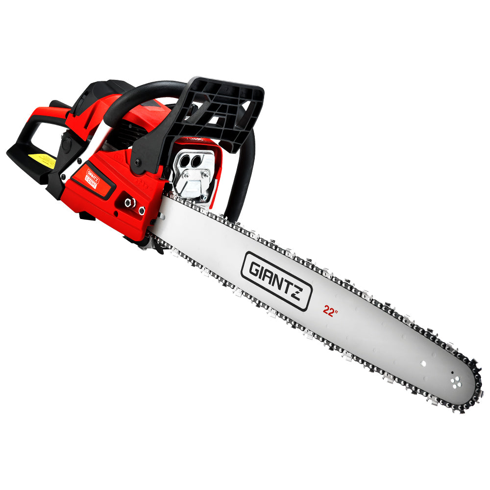Giantz Chainsaw Petrol 58CC 22" Bar Commercial E-Start Pruning Chain Saw