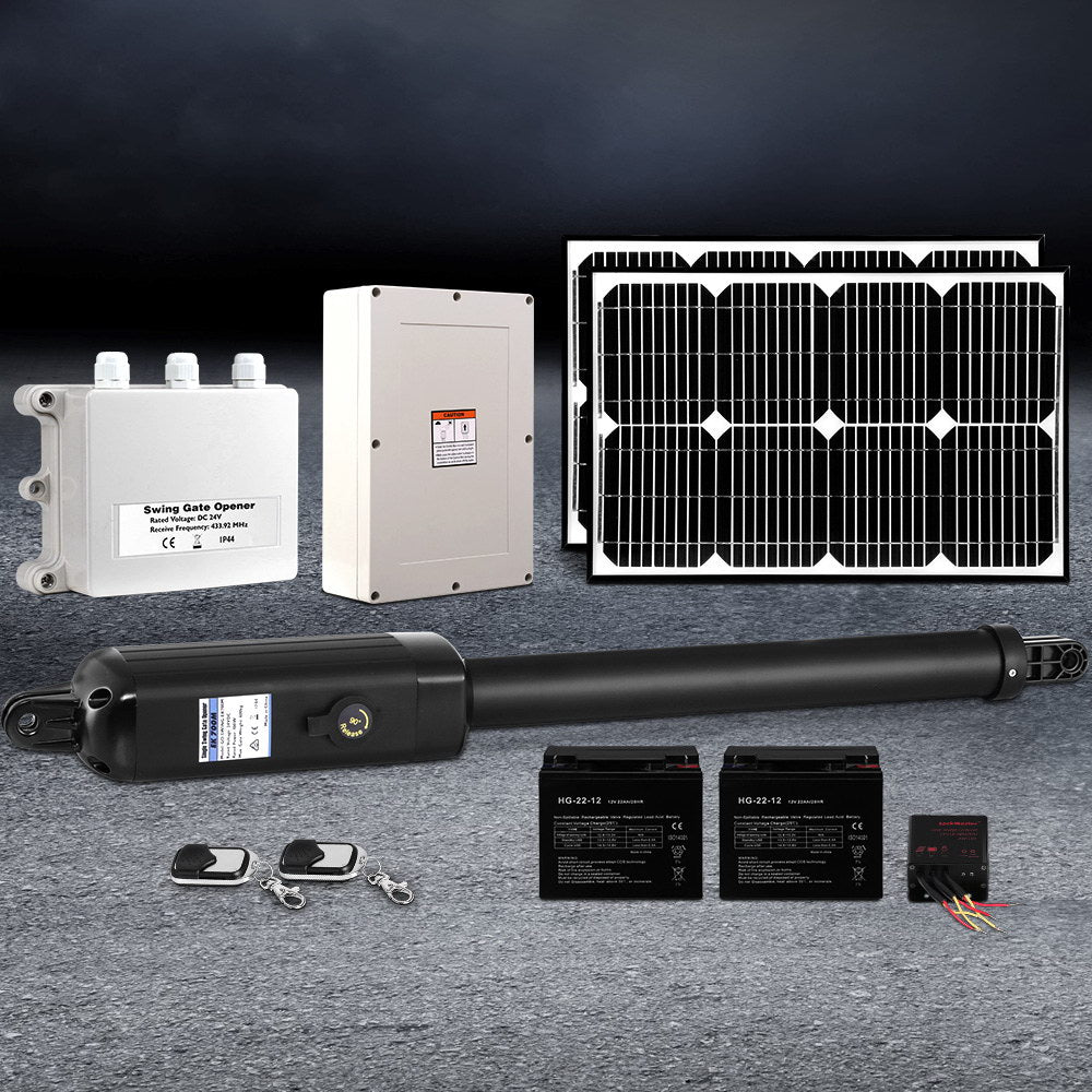 Single Swing Gate Opener 600KG 40W Solar Panel