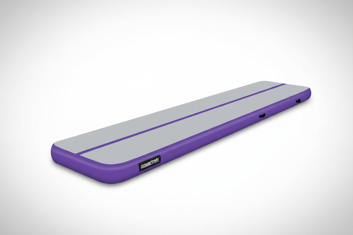 Powertrain Airtrack 20cm Thick 4m x 1m Inflatable Gymnastics Tumbling Mat Air Track - Purple