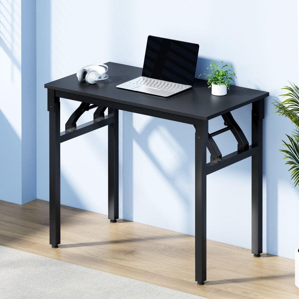 Artiss Computer Desk Foldable Balck 80CM - SportZone.co.nz