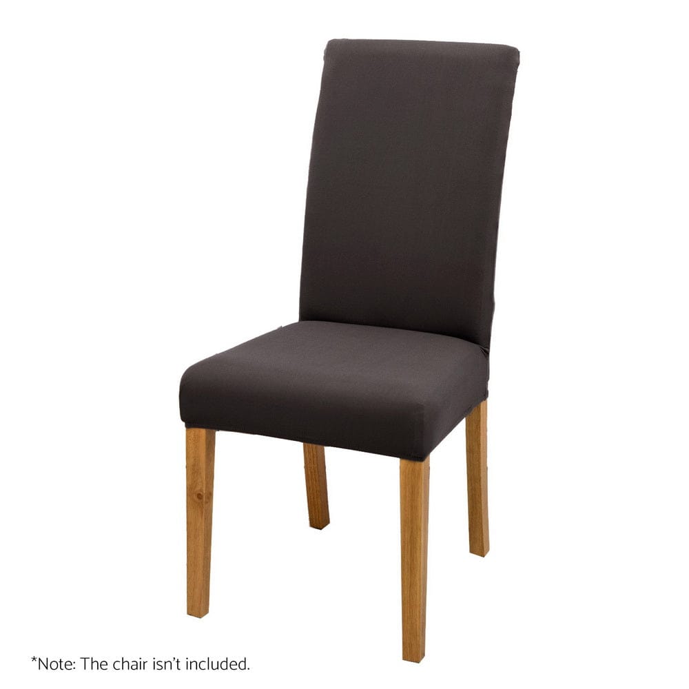 Artiss Dining Chair Covers 6x Slipcovers Spandex Stretch Banquet Party Dark Grey - SportZone.co.nz