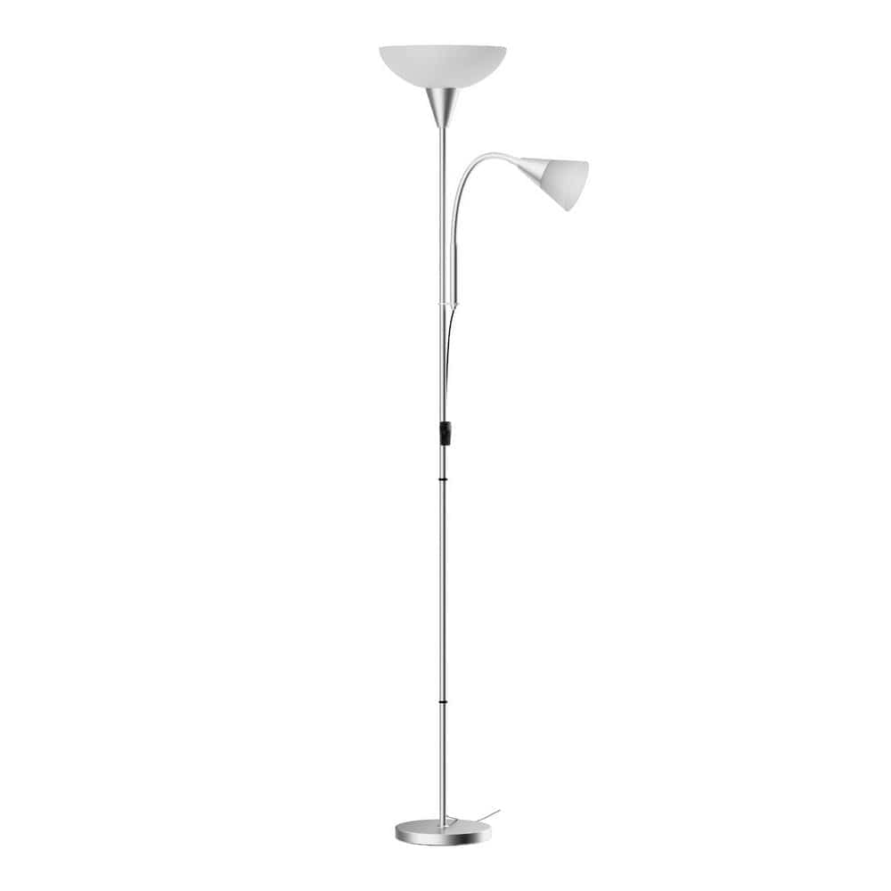 Artiss Floor Lamp Mother and Child Modern Home Living Room Office Reading Silver - SportZone.co.nz