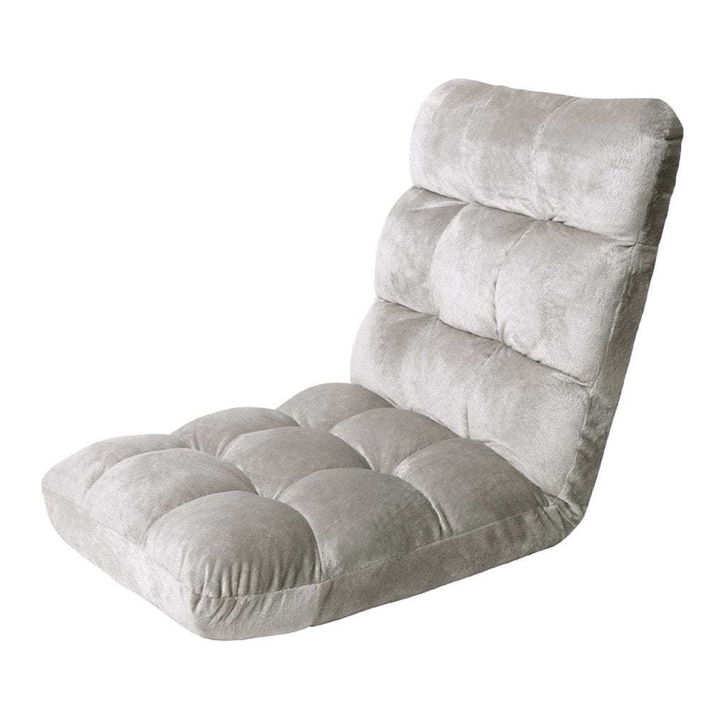 Artiss Lounge Sofa Bed Flannel Fabric Grey - SportZone.co.nz