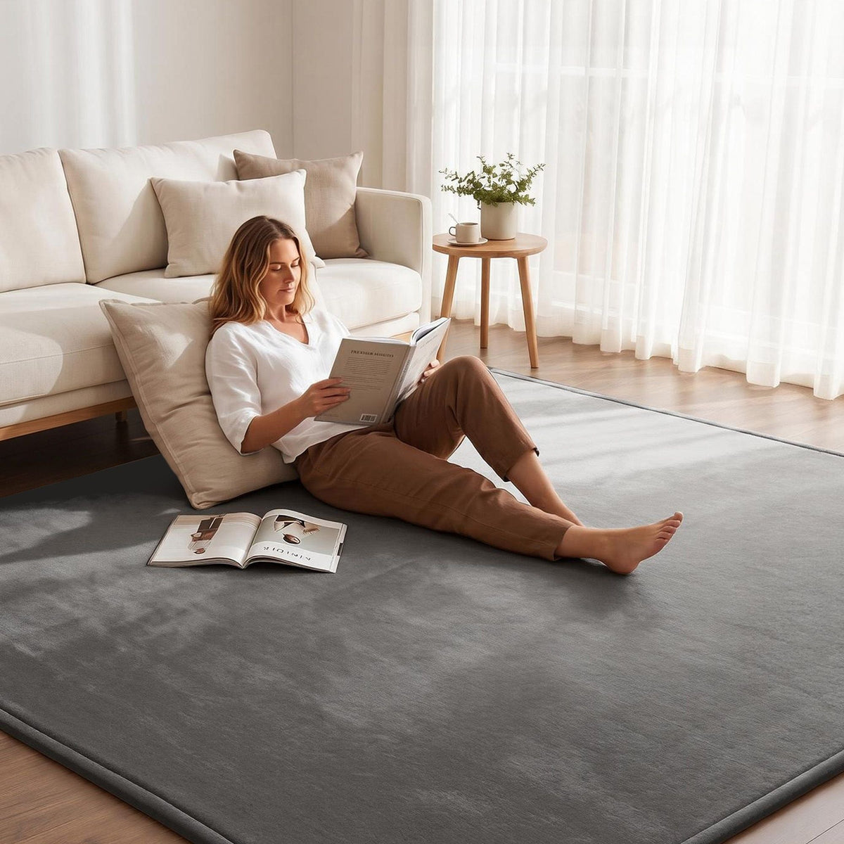 Artiss Tatami Mat Floor Mattress 3cm Thick Futon Mattresses Mellow Mat Rugs Living Room Grey - SportZone.co.nz