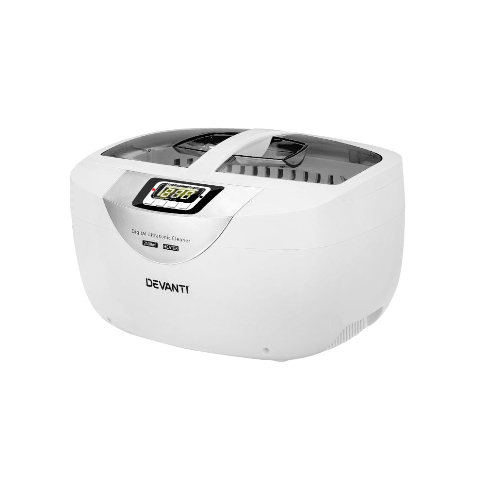 Devanti 2500ml Ultrasonic Cleaner Heater Jewellery Glasses Cleaning Machine 70W - SportZone.co.nz
