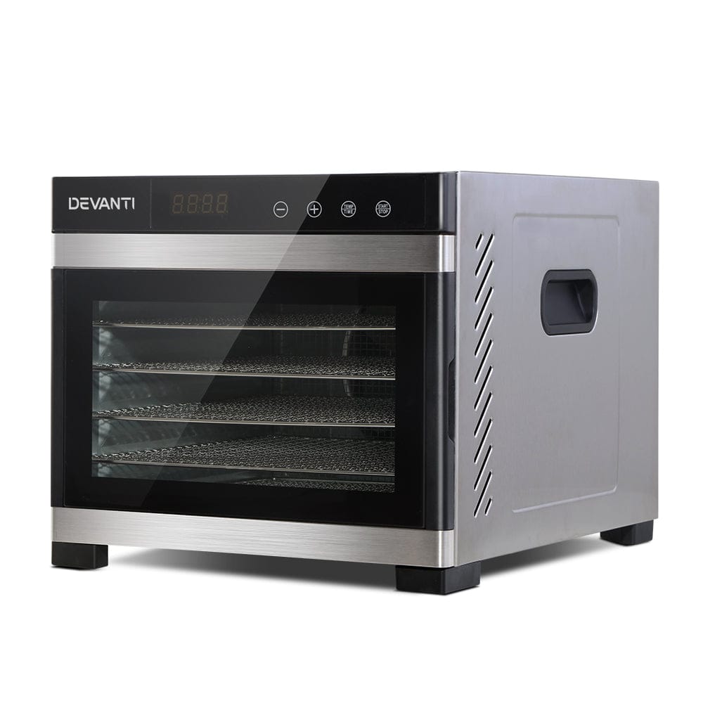 Devanti 6 Trays Food Dehydrator Stainless Steel Tray - SportZone.co.nz