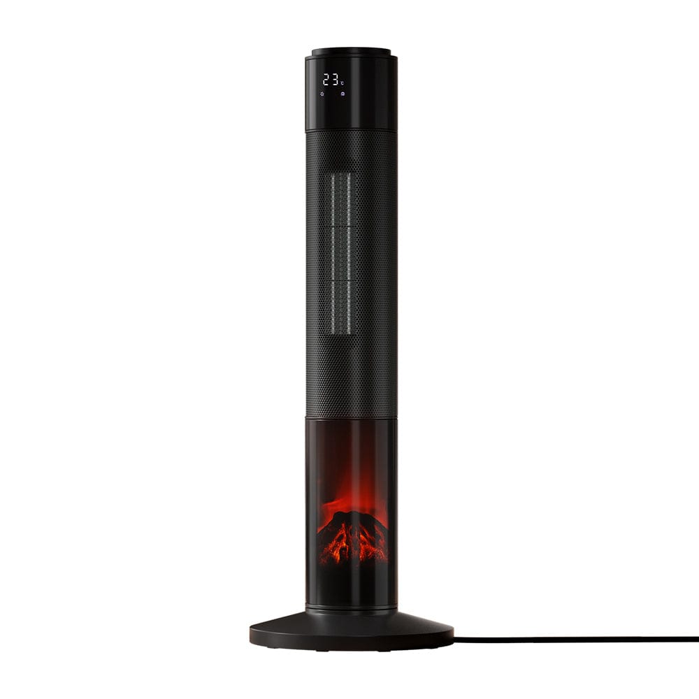 Devanti Ceramic Tower Heater 3D Flame 2000W - SportZone.co.nz