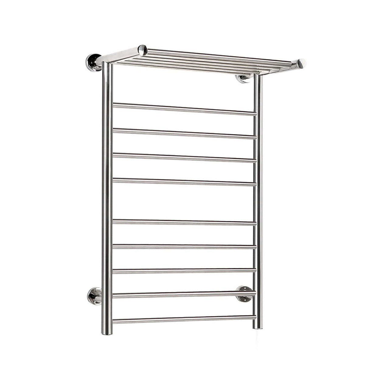 Devanti Electric Heated Towel Rail Rack 14 Bars Wall Mounted Clothes Dry Warmer - SportZone.co.nz