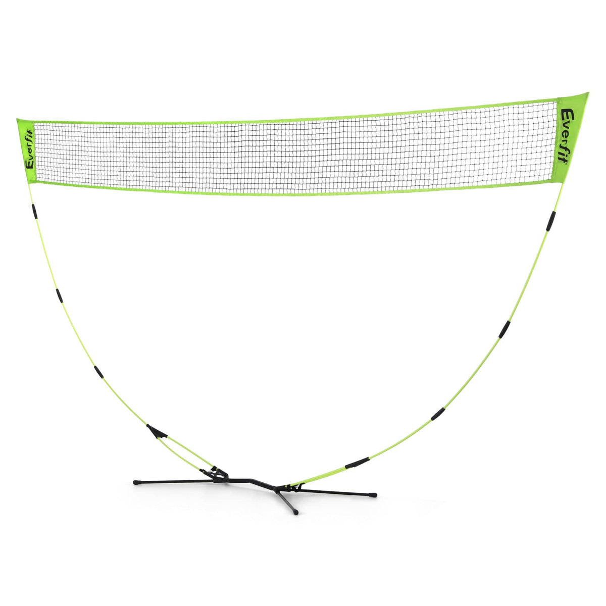 Everfit 3M Badminton Tennis Net Portable Volleyball Kit Yellow - SportZone.co.nz
