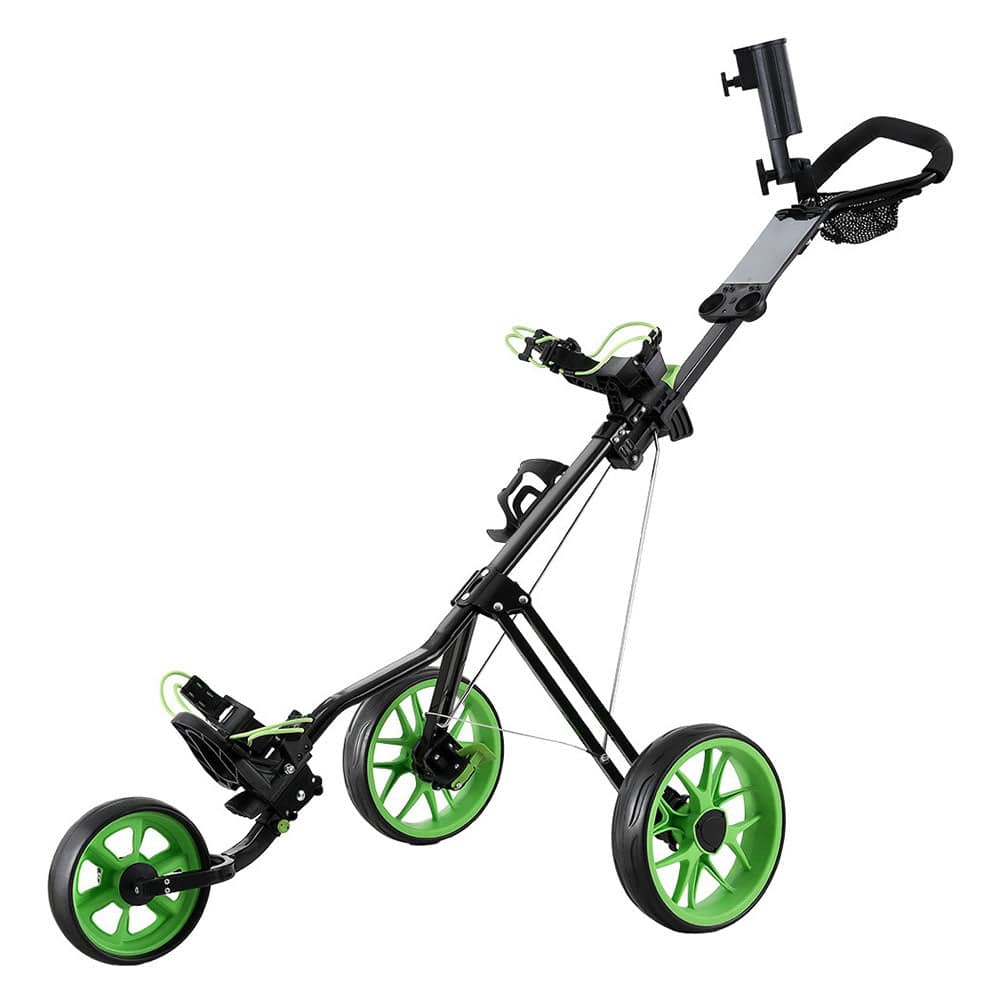 Everfit Golf Buggy Quick Folding Trolley Golf Cart 3 Wheels Height Adjustable - SportZone.co.nz