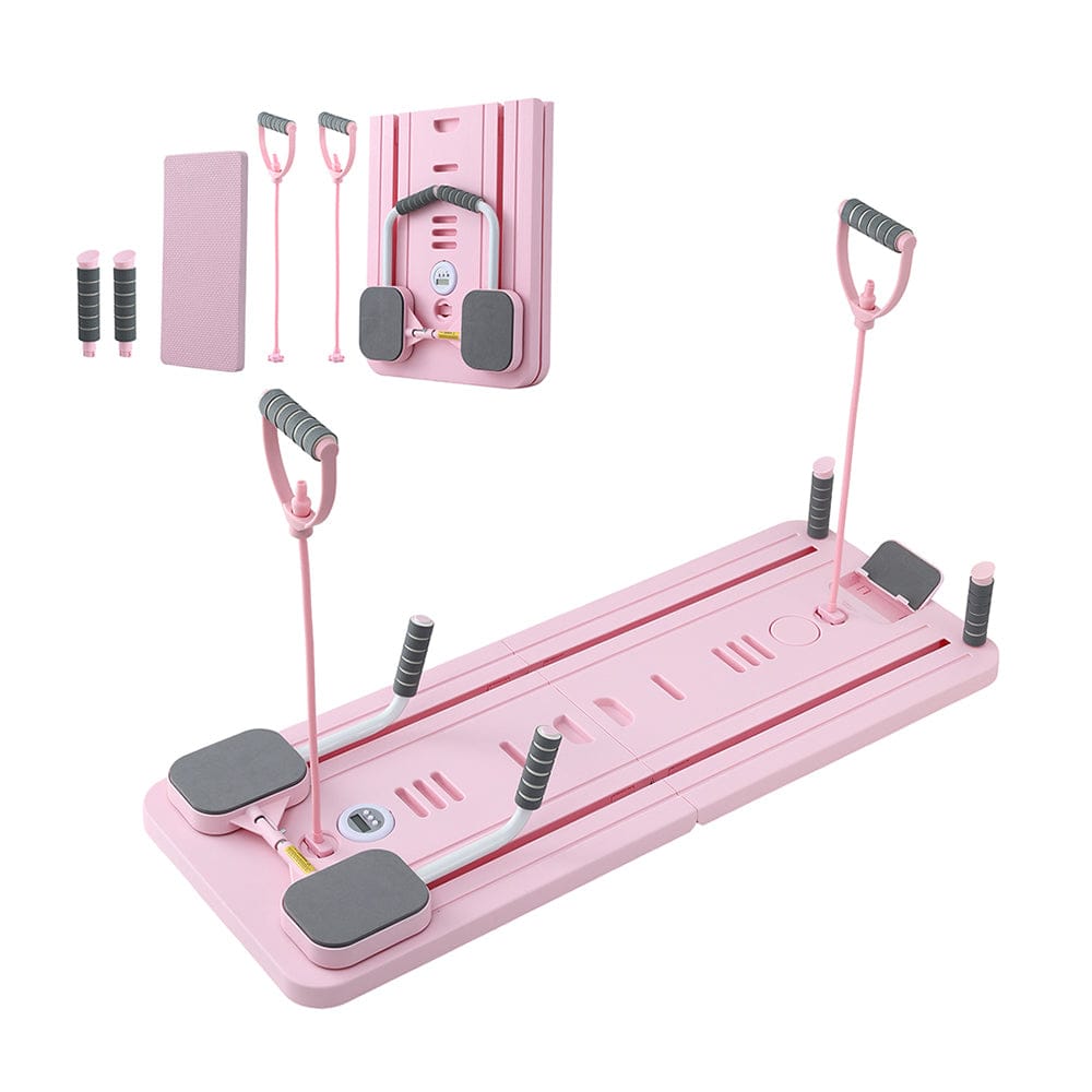 Everfit Pilates Reformer Abdominal Exercise Board Push Up Set Fitness Pink - SportZone.co.nz