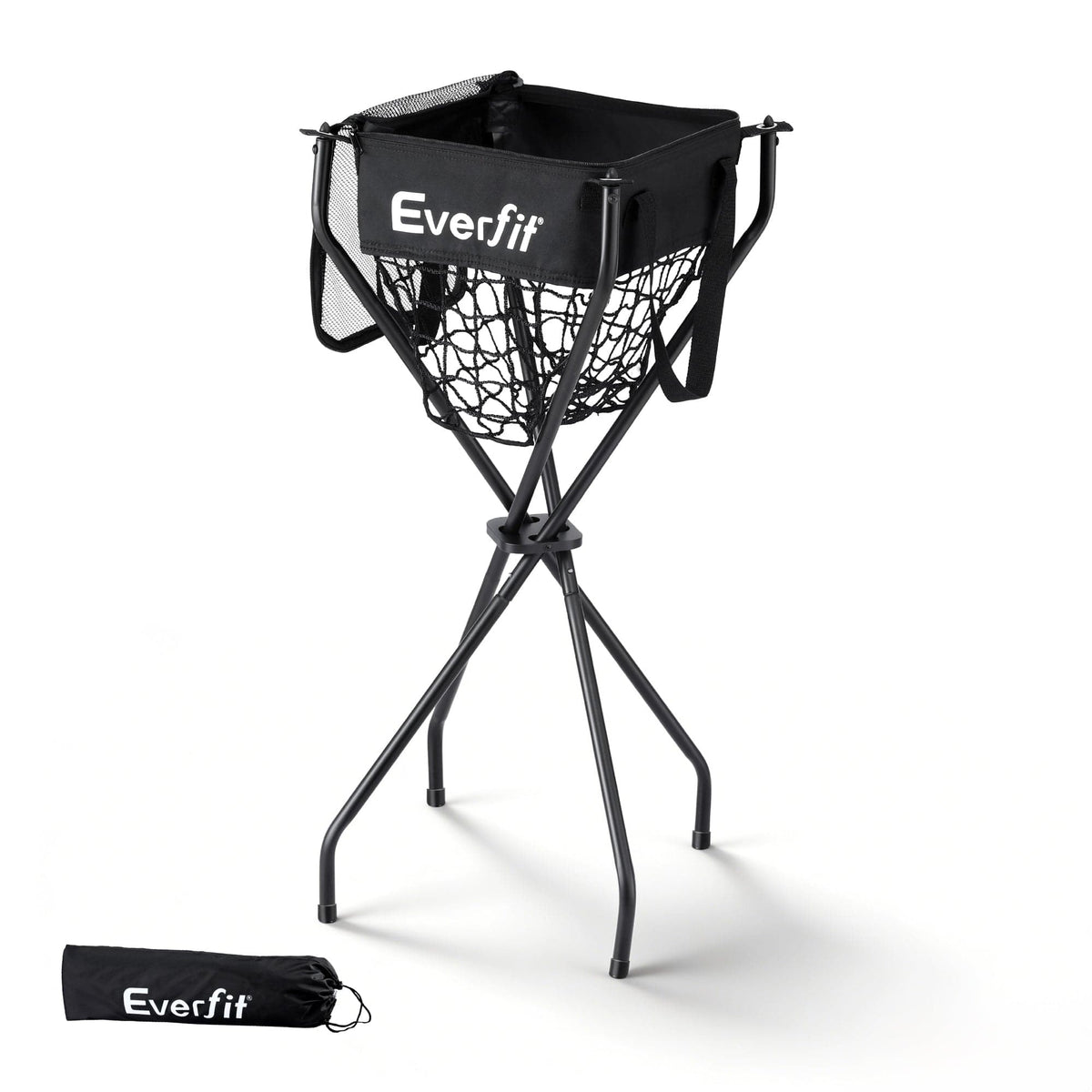 Everfit Portable Ball Cart Foldable Pickleball Tennis Baseball Softball - SportZone.co.nz