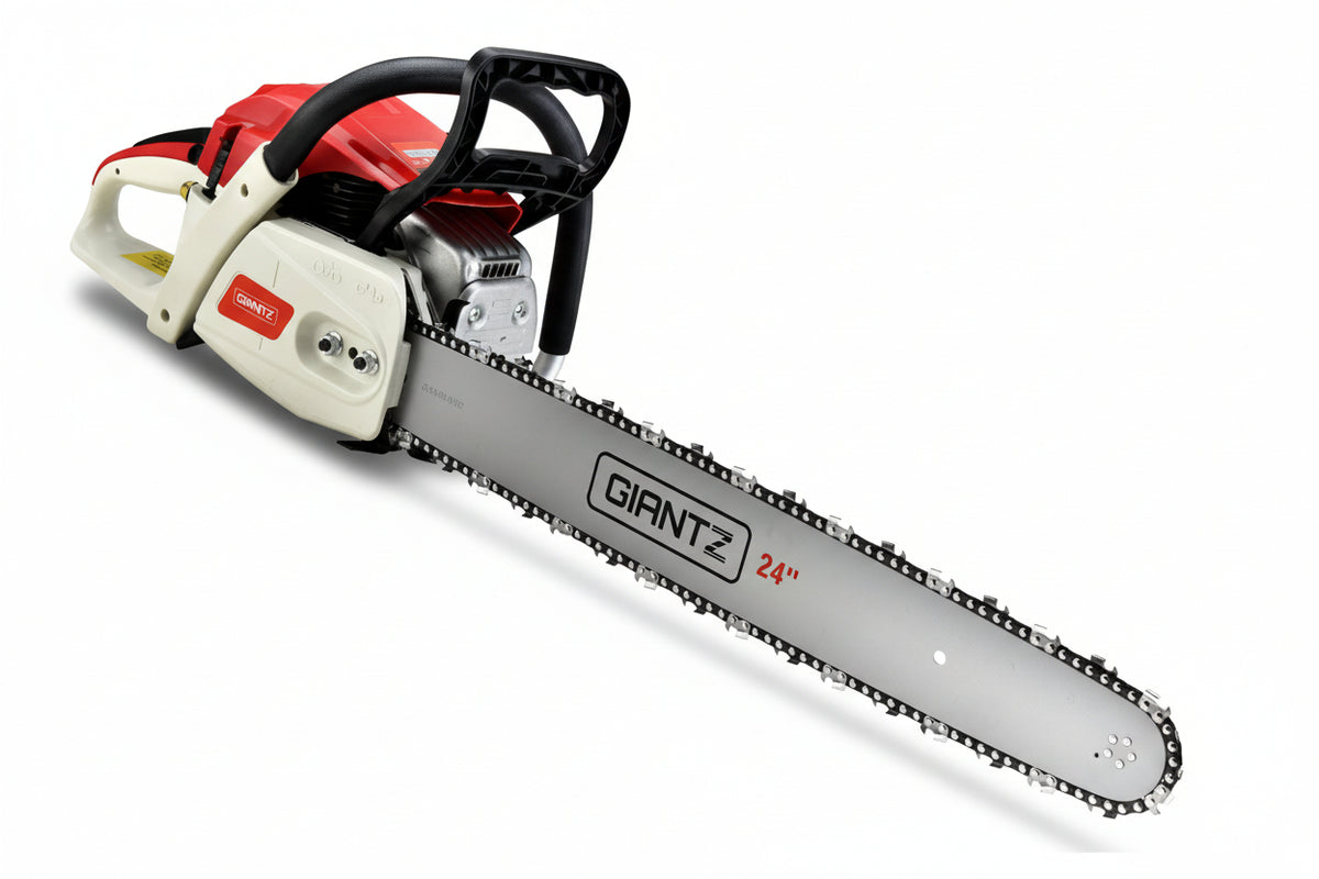 Giantz Chainsaw Petrol 92CC 24" Bar Commercial E - Start Pruning Chain Saw - SportZone.co.nz