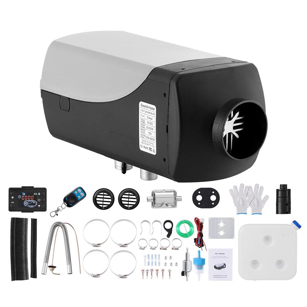 Giantz Diesel Air Heater 12V 5KW LCD Display Remote Control for Car Bus RV Indoor 10L - SportZone.co.nz