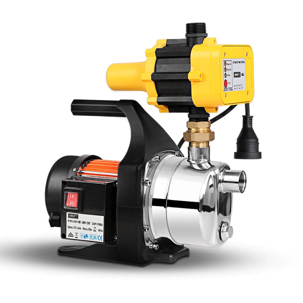 Giantz Garden Water Pump High Pressure 1500W Tank Rain Farm Irrigation House Yellow - SportZone.co.nz