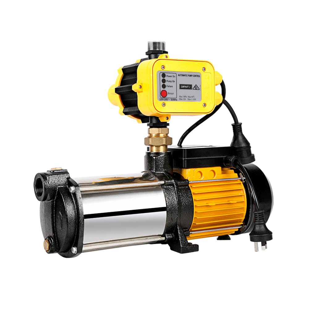 Giantz Garden Water Pump High Pressure 2500W 5 - Stage Tank Irrigation Yellow - SportZone.co.nz