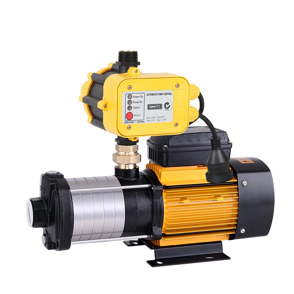 Giantz Garden Water Pump High Pressure 2500W 6 - Stage Tank Irrigation Yellow - SportZone.co.nz
