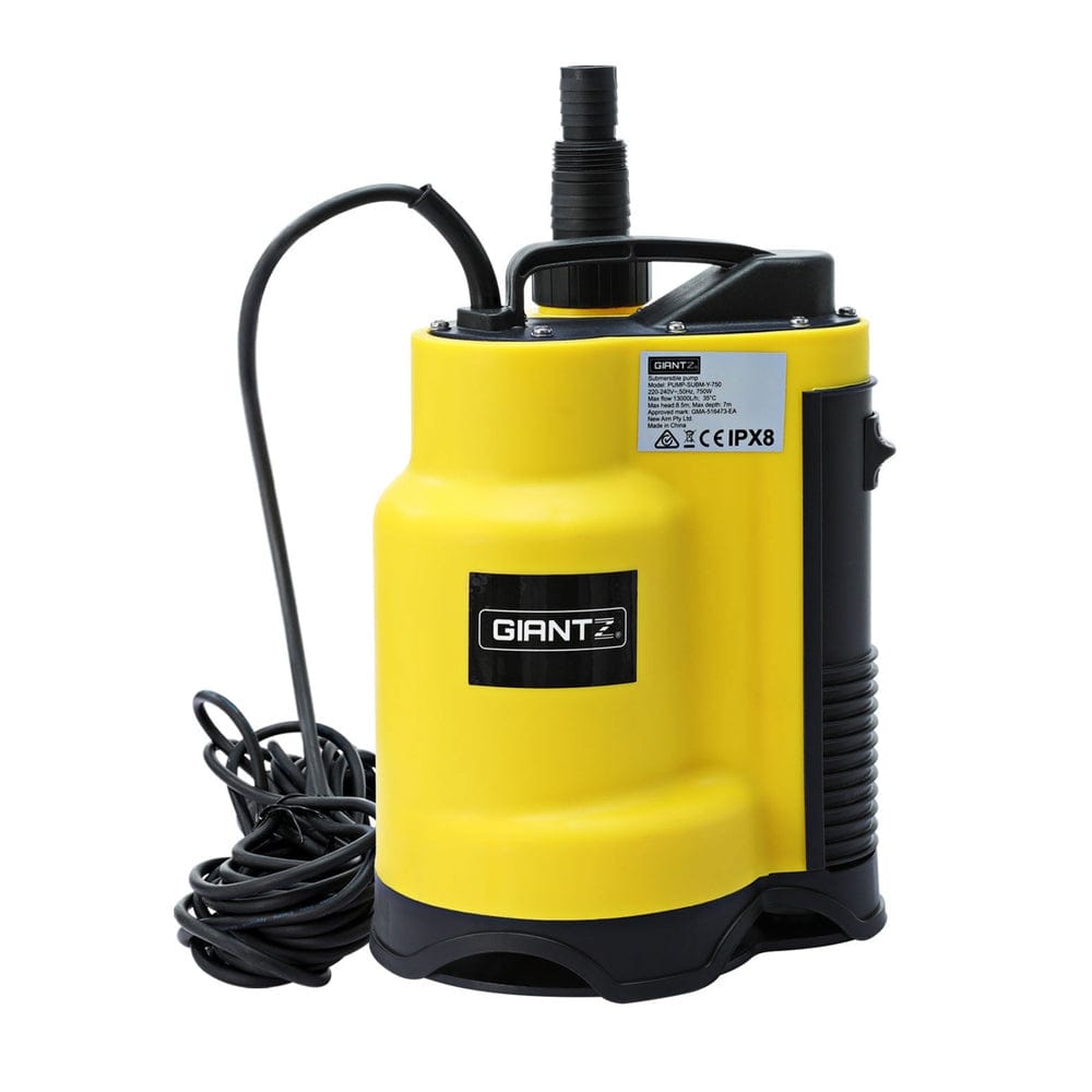 Giantz Garden Water Submersible Pump 750W Dirty Bore Sewerage Tank Well Steel - SportZone.co.nz