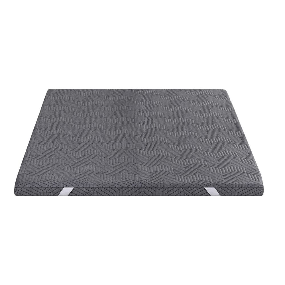 Giselle 8cm Memory Foam Mattress Topper Gel Dual Layer Foam Bamboo Queen - SportZone.co.nz