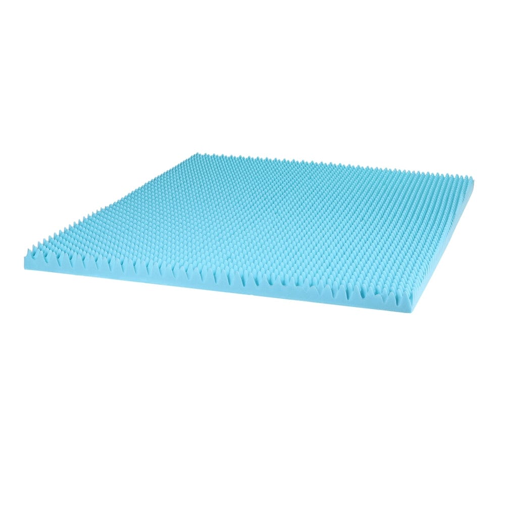 Giselle 8cm Memory Foam Mattress Topper Gel Egg Crate Foam Bamboo Double - SportZone.co.nz
