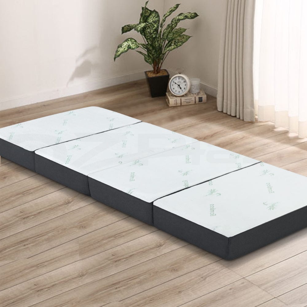 Giselle Bedding Foldable Mattress Folding Foam Sofa Bed Mat Bamboo - SportZone.co.nz