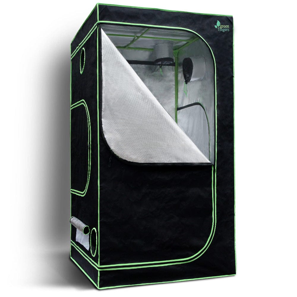 Green Fingers Grow Tent 100x100x200CM Hydroponics Kit Indoor Plant Room System - SportZone.co.nz