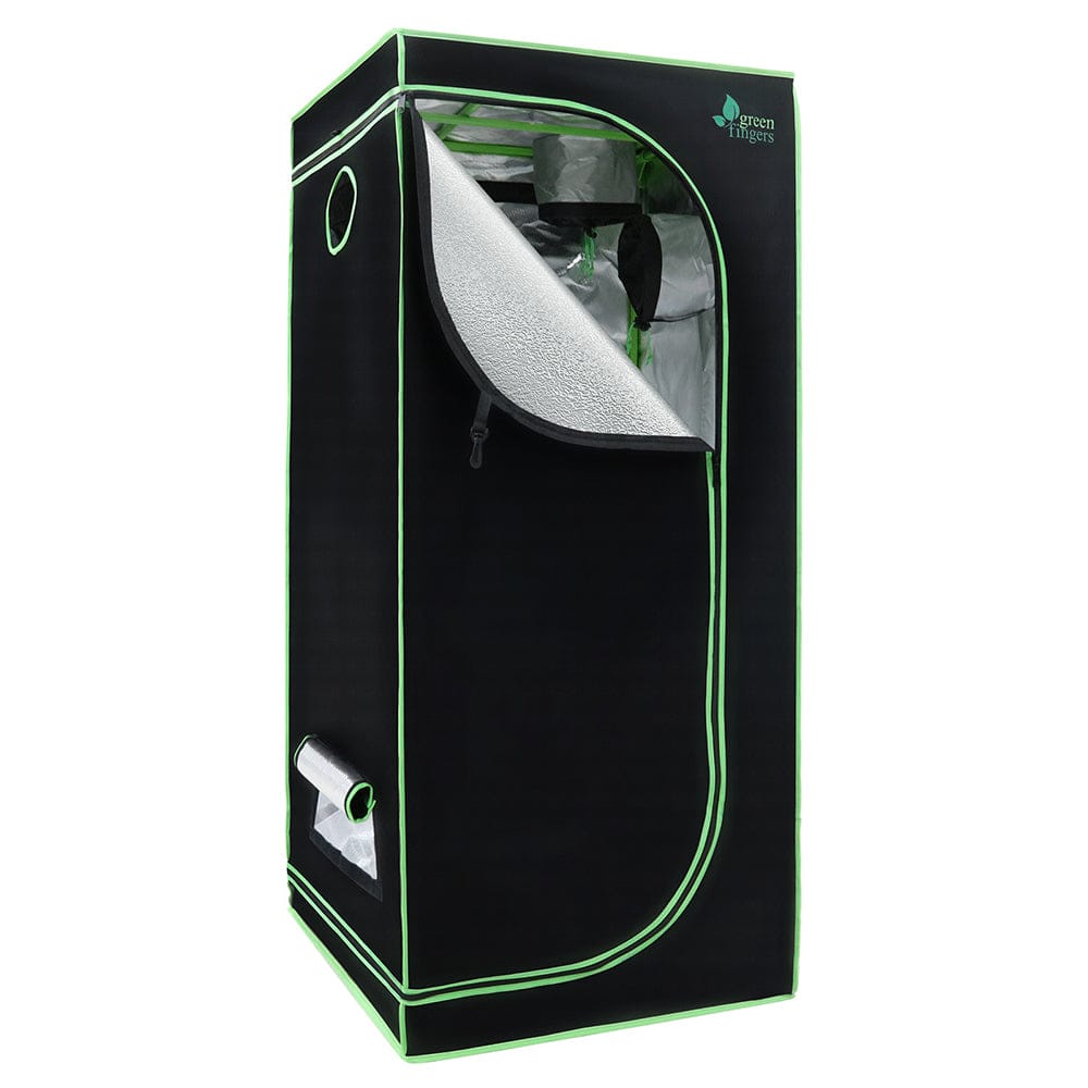 Green Fingers Grow Tent 70x70x160CM 1680D Hydroponics Kit Indoor Plant Room System - SportZone.co.nz