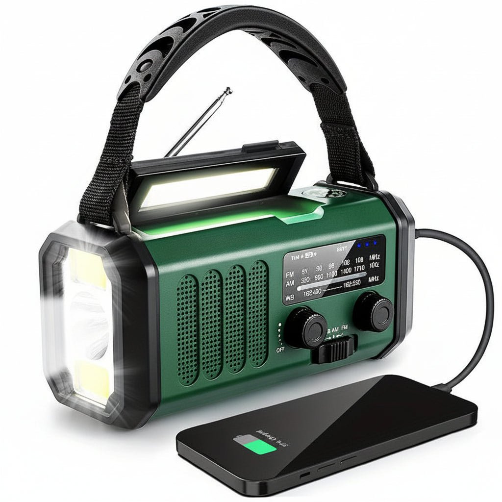 Solar Emergency Radio 10000mAh | Camping Charger - SportZone.co.nz