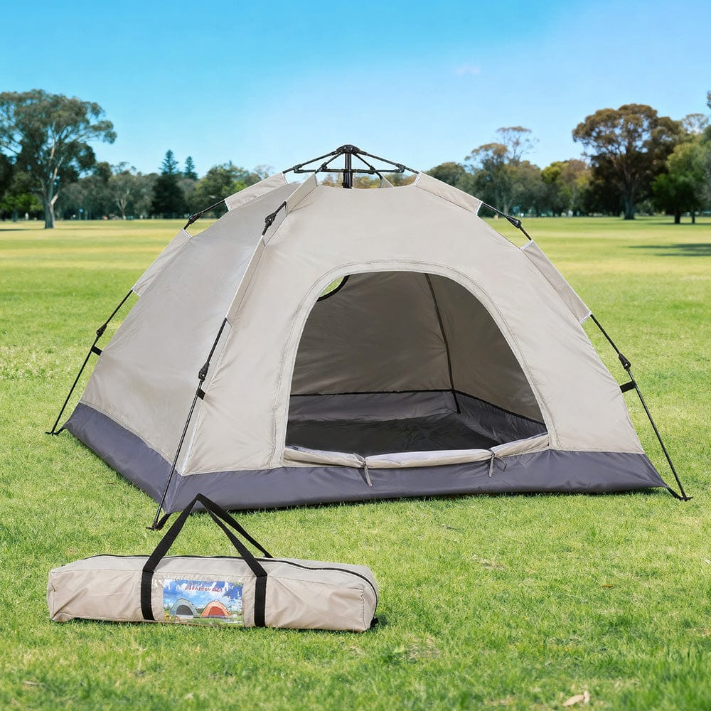 Weisshorn Camping Tent Instant Tent Pop up 2 Person Outdoor Hiking Tents Hiking Beige - SportZone.co.nz