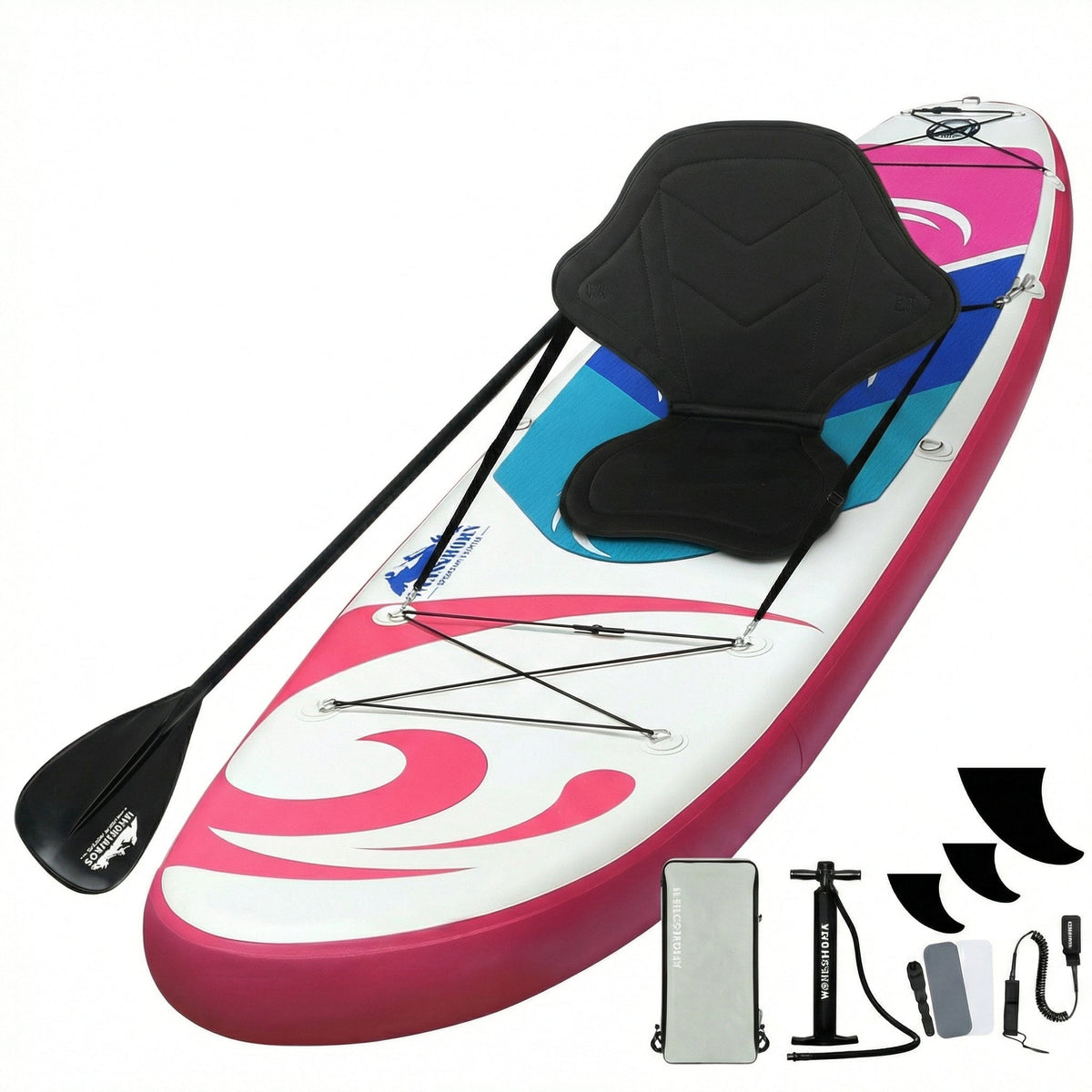 Weisshorn Stand Up Paddle Board 11ft Inflatable SUP Surfboard Paddleboard Kayak Surf Pink - SportZone.co.nz