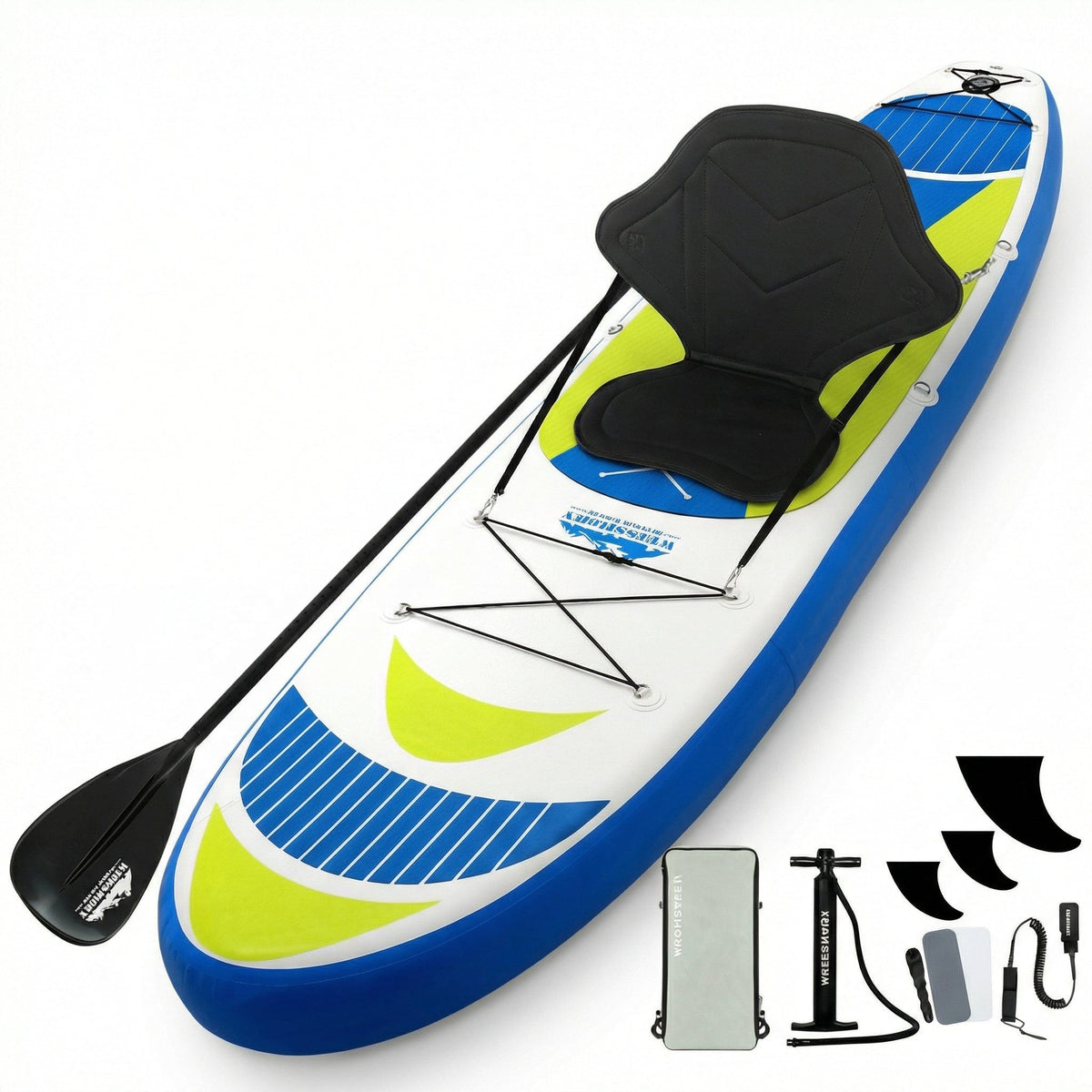Weisshorn Stand Up Paddle Board 11ft Inflatable SUP Surfboard Paddleboard Kayak Surf Yellow - SportZone.co.nz