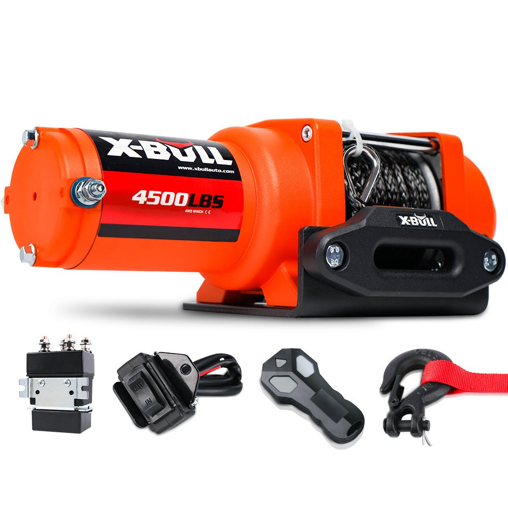 X - BULL Electric Winch 12V 4500LBS Synthetic Rope Wireless remote ATV UTV Boat Trailer - SportZone.co.nz