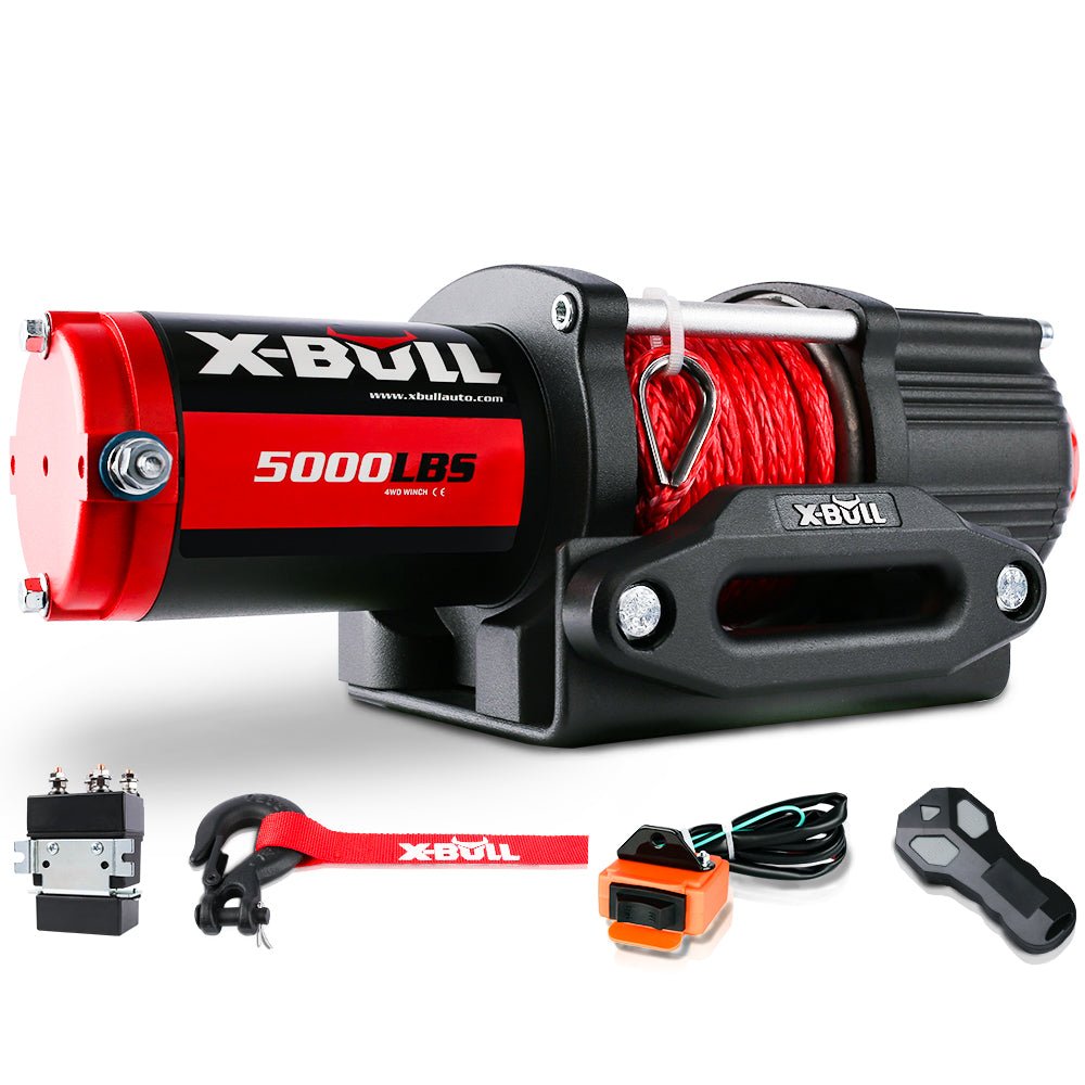 X - BULL Electric Winch 12V 5000LBS Synthetic Rope Wireless remote ATV UTV Boat Trailer - SportZone.co.nz