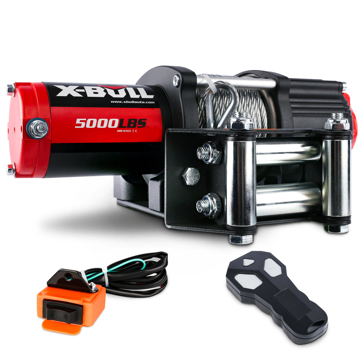 X-BULL Electric Winch 12V 5000LBS Wireless 15.2M Steel Cable ATV UTV 4WD Boat - SportZone.co.nz