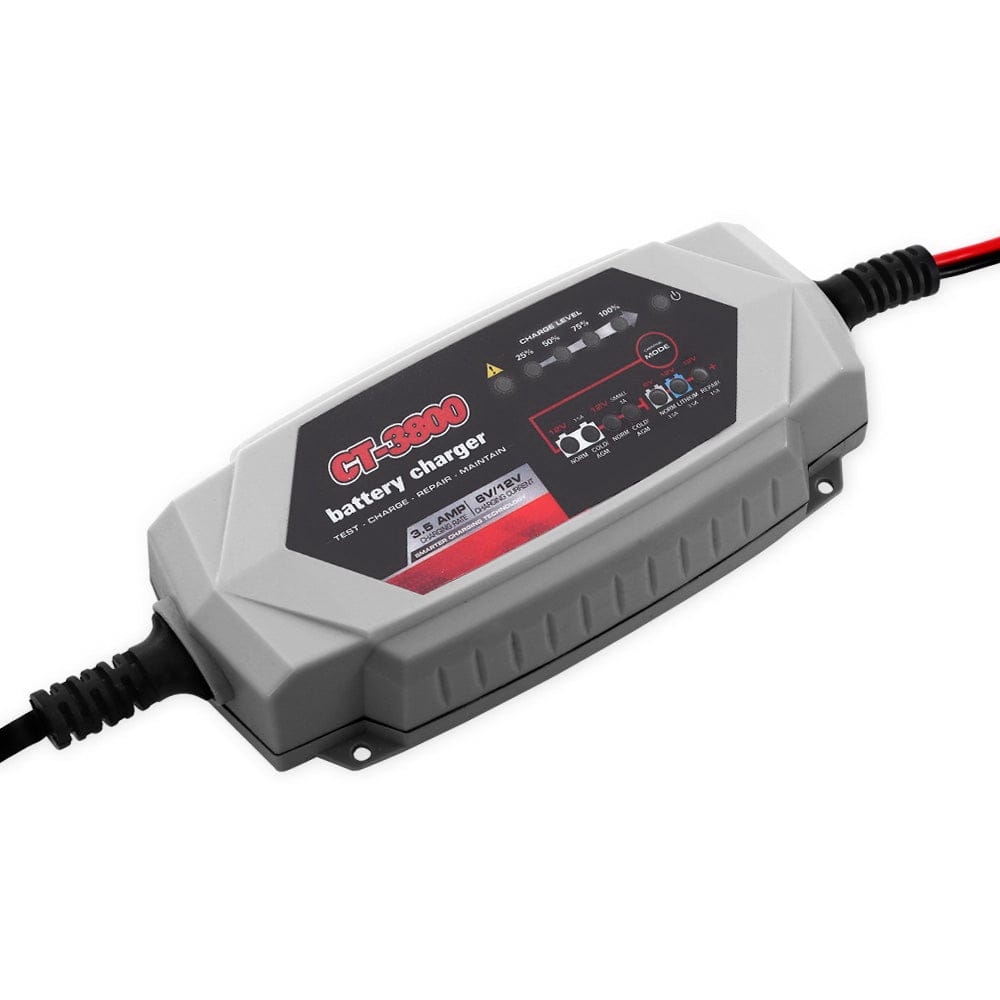 12V Automatic Car Battery Charger 6V 3.5Amp Vehicle Truck Chargers AGM - SportZone.co.nz