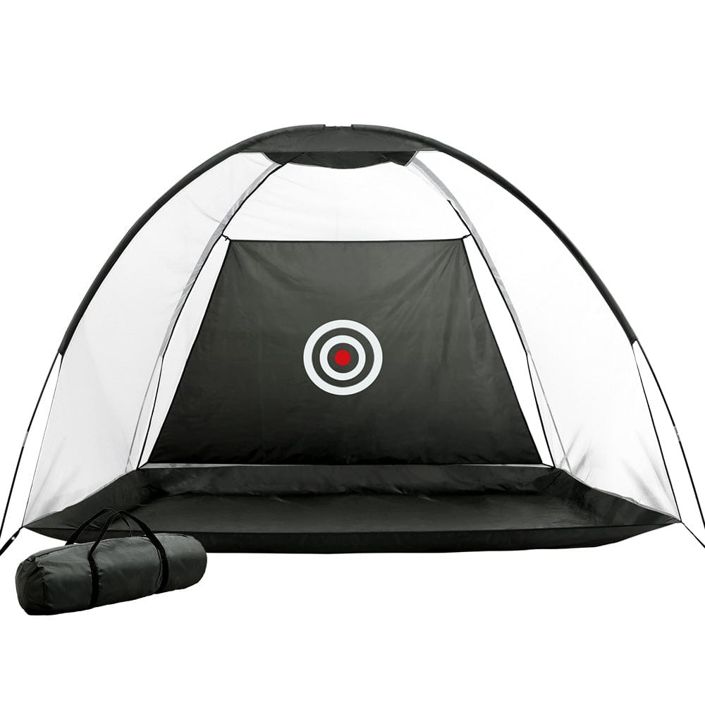 Everfit 3M Golf Practice Net Portable Training Aid Driving Target Tent Black - SportZone.co.nz