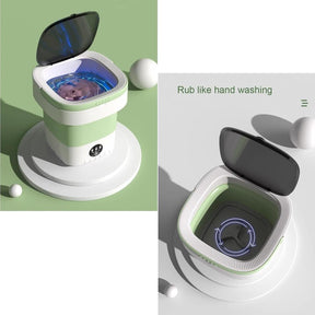 12L Portable Foldable Washing Machine – Mini Travel Washer Green - SportZone.co.nz