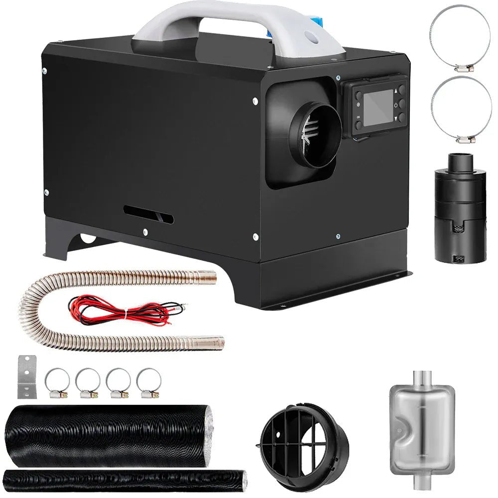 12V 8KW Diesel Air Heater Kit with LCD Display & Remote Control - SportZone.co.nz