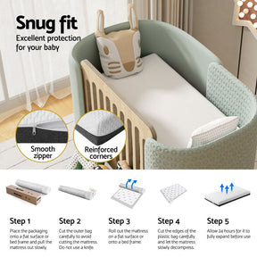 13cm Giselle Baby Cot Mattress Gel Foam - SportZone.co.nz