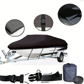 17-19ft Boat Cover Trailerable Marine Grade 600D Black - SportZone.co.nz