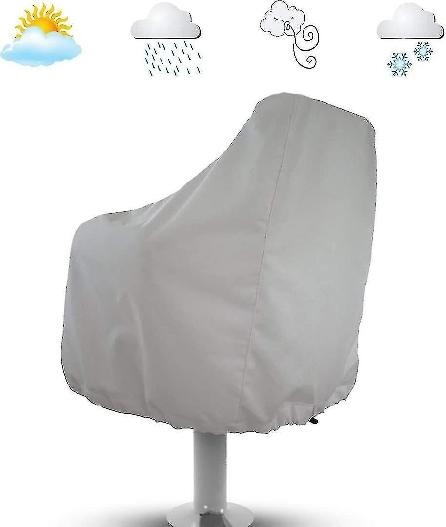2-Pack Covers, Waterproof Outdoor Covers for Pedestal Pontoon Captain Boat Bench Chair Covers, Oxford Fabric Helmsman Chair Covers - Perfect - SportZone.co.nz