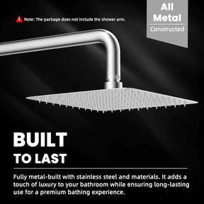 20" Showerhead with 10" Rainfall Showerhead - SportZone.co.nz