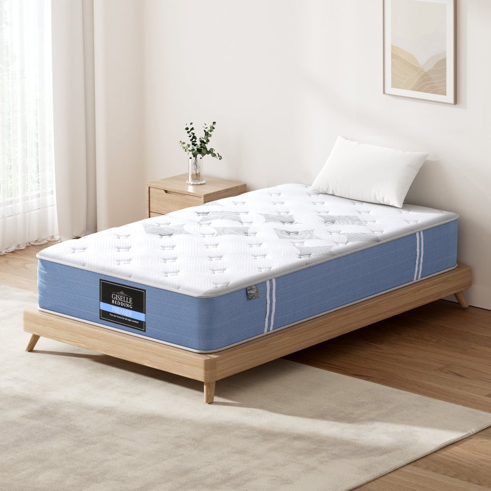 25cm Giselle Mattress Single Bed Pocket Spring Mattresses - SportZone.co.nz