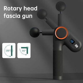 900-turn fascial gun USB charging massage angle rotatable full body muscle massage machine gun