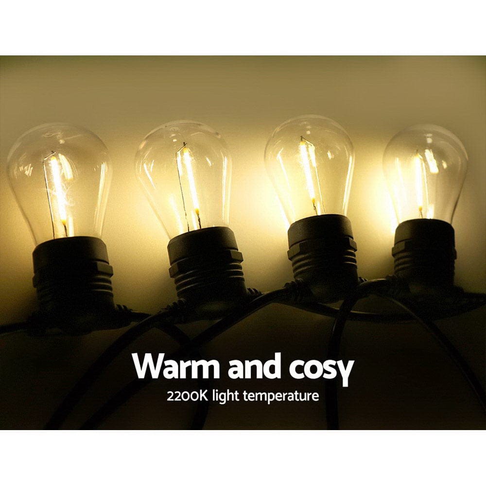 41m LED Festoon String Lights Christmas Decorations Wedding Party Outdoor Garden - SportZone.co.nz