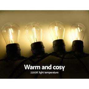41m LED Festoon String Lights Christmas Decorations Wedding Party Outdoor Garden - SportZone.co.nz